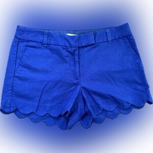J. Crew Linen Blend Scalloped Shorts - Size 8